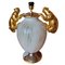 Mid-Century Gilt Porcelain Table Lamp from Antica Athena, Italy, Image 3