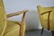 Cocktail Armchairs in Yellow, 1950s, Set of 2 3