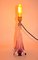 Lámpara de mesa claro y violeta de Val Saint Lambert, Imagen 5