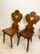 Brutalist Rustic Tiroler Carved Oak Dining Chairs, 1950s, Set of 2 2