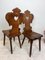 Brutalist Rustic Tiroler Carved Oak Dining Chairs, 1950s, Set of 2 3