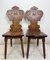 Brutalist Rustic Tiroler Carved Oak Dining Chairs, 1950s, Set of 2 1