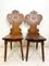 Brutalist Rustic Tiroler Carved Oak Dining Chairs, 1950s, Set of 2 11