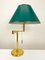 Large Brass Swing Arm Table Lamp, Germany, 1970s 16