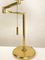 Large Brass Swing Arm Table Lamp, Germany, 1970s 7