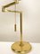 Large Brass Swing Arm Table Lamp, Germany, 1970s, Image 7