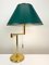 Large Brass Swing Arm Table Lamp, Germany, 1970s, Image 1