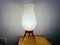 Lampe de Bureau Tripode Atomic Space Age en Forme de Tulipe en Acrylique Rouge par Hercules, 1960s 2