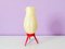 Lampe de Bureau Tripode Atomic Space Age en Forme de Tulipe en Acrylique Rouge par Hercules, 1960s 3