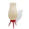 Lampe de Bureau Tripode Atomic Space Age en Forme de Tulipe en Acrylique Rouge par Hercules, 1960s 2