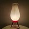 Atomic Space Age Tulip Shaped Acrylic Red Tripod Table Lamp by Hercules, 1960s, Image 8