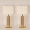 Vintage Marble Table Lamps in Travertine by Alberto Giacometti, 1970s, Set of 2 1