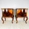 Vintage Wood Nightstands, Italy, 1960s, Set of 2 3