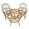 Rattan Armchairs & Table, 1960s, Set of 3 1