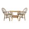 Rattan Armchairs & Table, 1960s, Set of 3 2