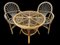 Rattan Armchairs & Table, 1960s, Set of 3, Image 4