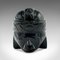 Kleine chinesische Vintage Krieger Büste aus Obsidian, 1950er 1