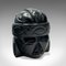 Small Vintage Chinese Obsidian Warrior Bust, 1950s, Image 2