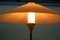 Lampada da tavolo grande in ottone e vetro, anni '70, Immagine 14
