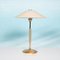 Large Table Lamp in Brass & Glass, 1970s 7