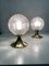Lámparas de mesa Tulip de latón y vidrio, años 60. Juego de 2, Imagen 7