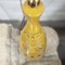 Lámpara vintage en forma de botella tallada en amarillo, años 70, Imagen 4