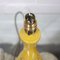 Lámpara vintage en forma de botella tallada en amarillo, años 70, Imagen 3