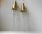 Scandinavian Modern Glass & Brass Icicle Pendant Lamps from Atelje Engberg, Set of 2 1