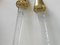 Scandinavian Modern Glass & Brass Icicle Pendant Lamps from Atelje Engberg, Set of 2 3