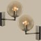 Bubble Glass and Chrome Wall Lights from Doria Leuchten, 1960s, Set of 2 6