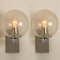 Bubble Glass and Chrome Wall Lights from Doria Leuchten, 1960s, Set of 2 8