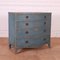 English Bow Front Painted Pine Chest of Drawers, 19th Century 2