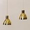 Coneshaped Brass Lamp Pendant Florina T618 from Hans-Agne Jakobsson Ab Markaryd, 1960s, Set of 2 2