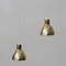 Coneshaped Brass Lamp Pendant Florina T618 from Hans-Agne Jakobsson Ab Markaryd, 1960s, Set of 2 3