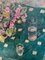 Maya Kopitzeva, Violets on a Green Tablecloth, Oil 3