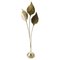 Italian Leaf Shaped Floor Lamp in Brass with Three Lights, 1970s, Image 1