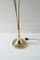 Lámpara de pie italiana en forma de hoja de latón con tres luces, años 70, Imagen 7
