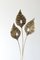 Italian Leaf Shaped Floor Lamp in Brass with Three Lights, 1970s 2