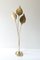 Italian Leaf Shaped Floor Lamp in Brass with Three Lights, 1970s, Image 6