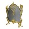 Louis Xv Style Fireplace Screen in Gilded Bronze with Metal Protective Mesh 2