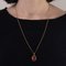 Vintage 18k Yellow Gold Orange Sapphire Pendant Necklace & 18k Yellow Gold Chain, 1990s 2