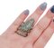 Tsavorite, Sapphires, Diamonds, Rose Gold and Silver Chameleon Ring, Image 8