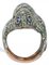 Tsavorite, Sapphires, Diamonds, Rose Gold and Silver Chameleon Ring, Image 2