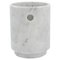 Handmade Rounded Base Glacette in White Carrara Marble from Fiam 1