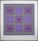 Victor Vasarely, Purple Squares, 1986, Large Original Silkscreen 1