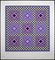 Victor Vasarely, Purple Squares, 1986, Large Original Silkscreen, Image 1