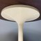 Space Age Italian White Cream Plastic & Wood Round Dining Table, 1970s 9