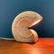 Italian Modern Shell-Shaped Travertine Nucleo Table Lamp attributed to Salocchi, 1970s 3