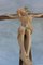 Gekreuzigter Jesus am Kreuz Handgeschnitztes Holz Altarschild, 1960er 3