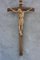 Crucified Jesus on the Cross Hand Carved Wooden Altar Sign, 1960s, Image 1